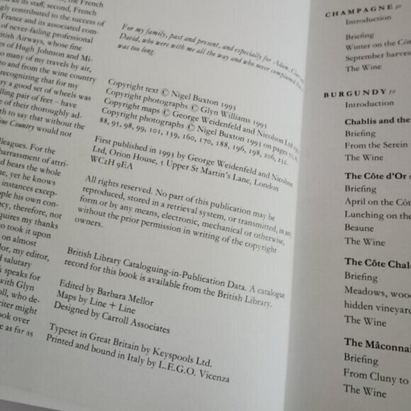 Walking in Wine Country France Book by Nigel Buxton Burgundy Red Hardcover Book - Picture 5 of 9